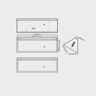 28.6 Inch Bar Type Display màn hình hai mặt Giải pháp máy hoàn thành