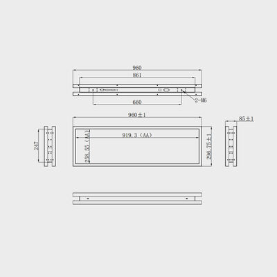 37.6 Inch Bar Type Display màn hình hai mặt Ứng dụng trạm xe buýt Giải pháp ngoài trời