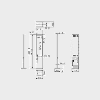 43.9 Inch Bar Type TFT Display Máy quảng cáo màn hình dọc Ứng dụng trong nhà & ngoài trời