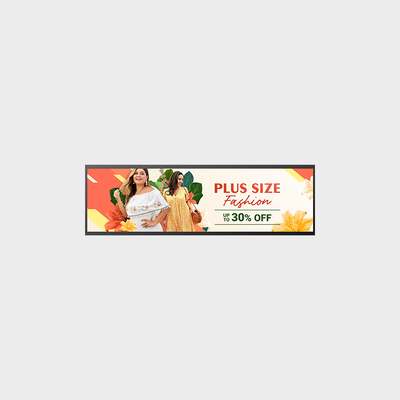 Quảng cáo LCD hiển thị loại thanh 37 inch với vỏ kim loại nguyên khối có thiết kế mỏng