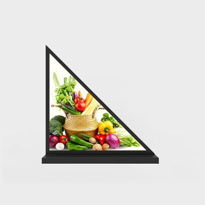 Máy quảng cáo LCD hình tam giác 13,14 inch với giải pháp hệ thống Android
